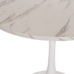 ΤΡΑΠΕΖΙ ΤΡΑΠΕΖΑΡΙΑΣ ROLLO HM9421.11 ΣΤΡΟΓΓΥΛΟ WHITE MARBLE Φ90x74Υεκ. - Image 6