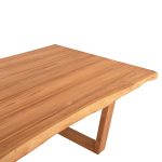 ΤΡΑΠΕΖΙ ΤΡΑΠΕΖΑΡΙΑΣ LEOPOLD HM9933.01 ΜΑΣΙΦ ΞΥΛΟ ΤΕΑΚ-ΧΡΩΜΑ ΦΥΣΙΚΟ 200.5x107x76Yεκ - Image 5