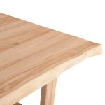 ΤΡΑΠΕΖΙ ΤΡΑΠΕΖΑΡΙΑΣ LEOPOLD HM9933.02 ΜΑΣΙΦ ΞΥΛΟ ΤΕΑΚ-ΑΝΟΙΧΤΟ ΦΥΣΙΚΟ 200,5x107x76Yεκ - Image 6