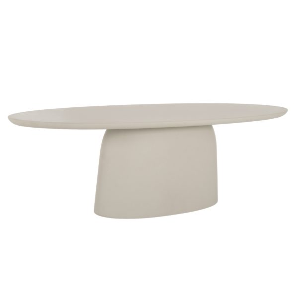 ΤΡΑΠΕΖΙ ΤΡΑΠΕΖΑΡΙΑΣ FIBER CEMENT ΟΒΑΛ BRECCAN HM6576.02 ΜΠΕΖ 200x100x75Υεκ.