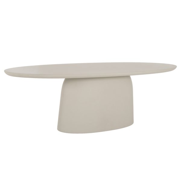 ΤΡΑΠΕΖΙ ΤΡΑΠΕΖΑΡΙΑΣ FIBER CEMENT ΟΒΑΛ BRECCAN HM6577.02 ΜΠΕΖ 240x100x75Υεκ.
