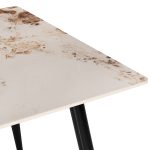 ΤΡΑΠΕΖΙ ΤΡΑΠΕΖΑΡΙΑΣ SINTERED STONE TOM HM8588.03 BROWN-WHITE MARBLE 160x90x76Y εκ. - Image 4