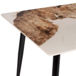 ΤΡΑΠΕΖΙ ΤΡΑΠΕΖΑΡΙΑΣ SINTERED STONE TOM HM8588.03 BROWN-WHITE MARBLE 160x90x76Y εκ. - Image 5