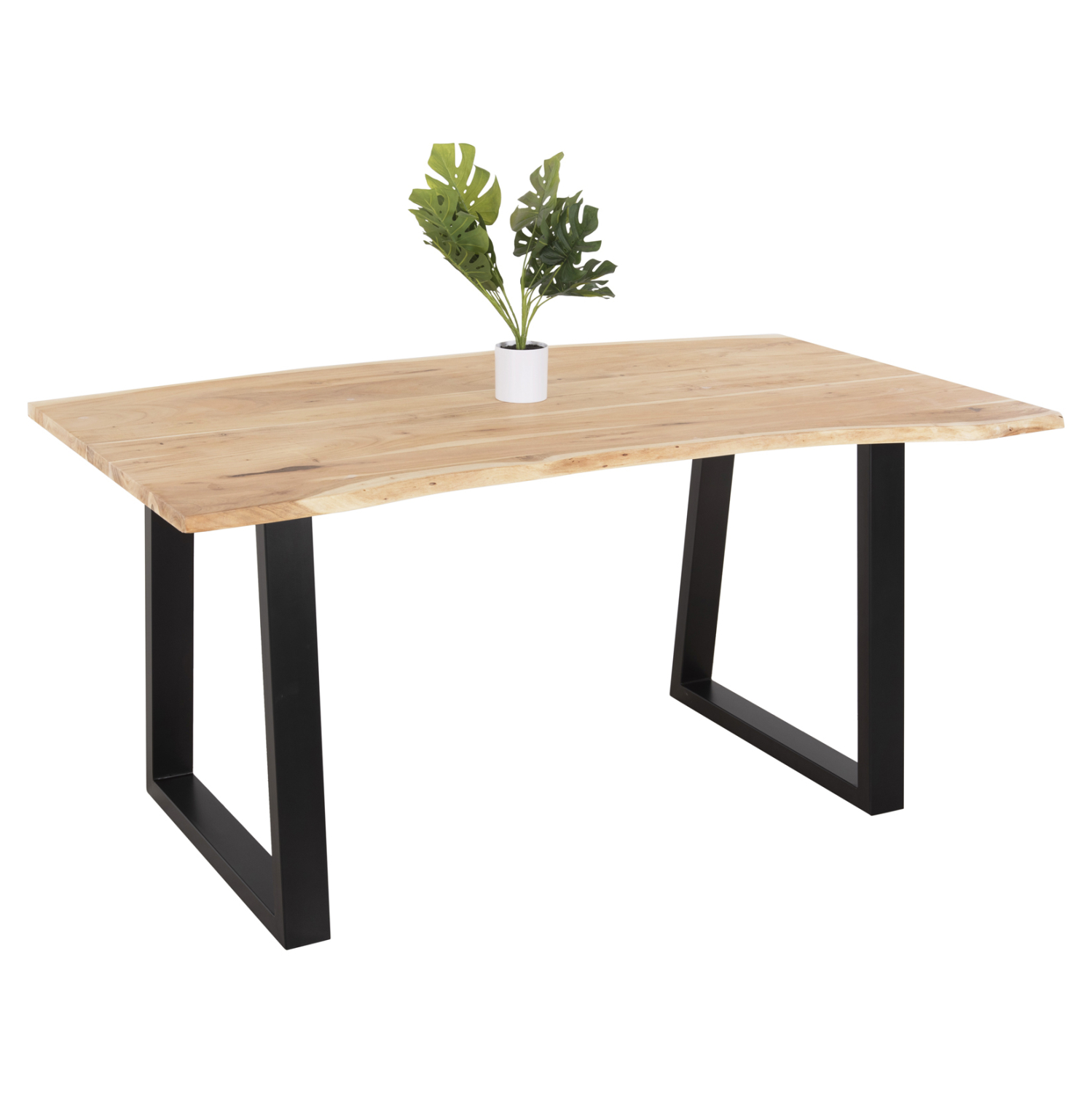 trapezi-trapezarias-sofia-slim-fb9850021 ΤΡΑΠΕΖΙ ΤΡΑΠΕΖΑΡΙΑΣ SOFIA SLIM HM8500.21 ΜΑΣΙΦ ΞΥΛΟ ΑΚΑΚΙΑΣ 160x92x78Υεκ. - Image 1