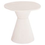 ΤΡΑΠΕΖΙ ΤΡΑΠΕΖΑΡΙΑΣ ΣΤΡΟΓΓΥΛΟ ΣΕΙΡΑ SANTORINI HM18055 MDF ΥΠΟΛΕΥΚΟ ΧΡΩΜΑ Φ77x76Υεκ. - Image 3