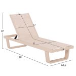 ΞΑΠΛΩΣΤΡΑ ΑΛΟΥΜΙΝΙΟΥ ΜΕ ΥΦΑΣΜΑ TESLIN RICKON HM6292.04 ΣΕ ΣΑΜΠΑΝΙ 198x61,5x97Υεκ. - Image 2