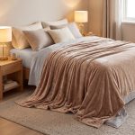 Beauty Home Κουβέρτα μονή Velora Art 12550 100% polyester super soft 550gsm 160x220 Άμμου