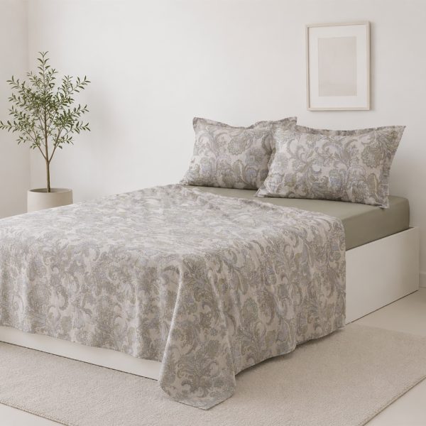 Σετ σεντόνια βαμβακερά 200TC (160cm x 200cm + 35cm) nobilis SilkFashion