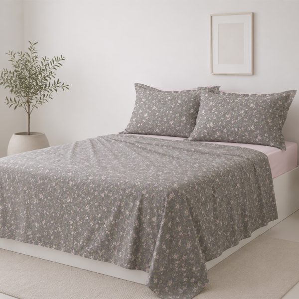Σετ σεντόνια βαμβακερά 200TC (160cm x 200cm + 35cm) whisper SilkFashion