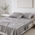 Σετ σεντόνια bamboo 300TC (270cm x 290cm) ανοιχτό γκρί SilkFashion
