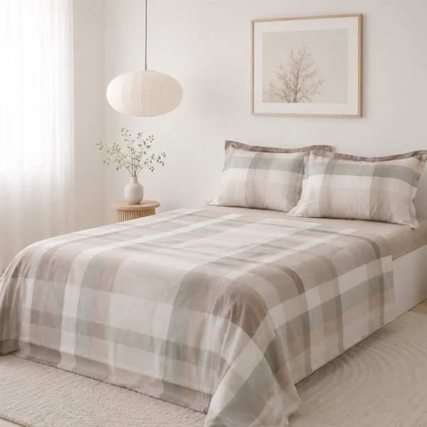 Σετ σεντόνια βαμβακερά 200TC (160cm x 200cm + 35cm) form SilkFashion