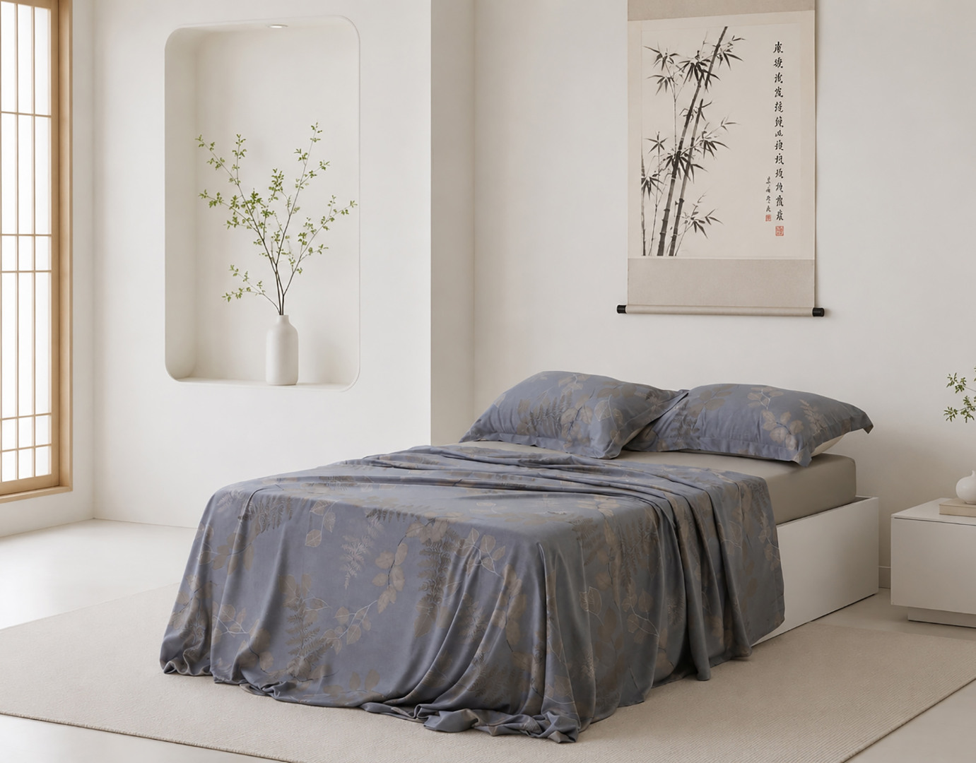 6661 Σετ σεντόνια tencel 300TC (160cm x 200cm + 40cm) pureline SilkFashion - Image 1