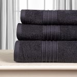 Βαμβακερή πετσέτα OPAL 500gsm (40cm x 60cm) black SilkFashion