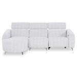ΚΑΝΑΠΕΣ ΑΡΙΣΤΕΡΗ ΓΩΝΙΑ 3Θ ΜΕ RECLINE VALENTE HM3317.01L ΑΝΟΙΧΤΟ ΓΚΡΙ ΥΦΑΣΜΑ 275x160x104Yεκ - Image 3