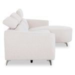 ΚΑΝΑΠΕΣ ΔΕΞΙΑ ΓΩΝΙΑ 3Θ ΜΕ RECLINE VALENTE HM3317.02R ΜΠΕΖ ΥΦΑΣΜΑ 275x160x104Yεκ - Image 4