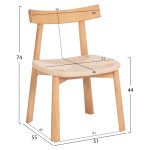 KΑΡΕΚΛΑ ΤΡΑΠΕΖΑΡΙΑΣ OSORIO HM18335.01 RUBBERWOOD & ΣΧΟΙΝΙ ΣΕ ΦΥΣΙΚΟ 51x55x74Υεκ - Image 2