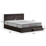 ΚΡΕΒΑΤΙ ΔΙΠΛΟ CAPRI ΜΕ ΔΥΟ ΣΥΡΤΑΡΙΑ & ΣΤΡΩΜΑ HM10759.01 ΜΕΛΑΜΙΝΗ ZEBRANO--ΓΙΑ 140x200εκ. - Image 2