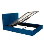 ΚΡΕΒΑΤΙ ΜΕ ΣΤΡΩΜΑ & ΑΠΟΘ.ΧΩΡΟ BRILEY HM10765.03 ΜΠΛΕ ΒΕΛΟΥΔΟ--ΣΤΡΩΜΑ 160x200εκ - Image 4