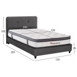 ΚΡΕΒΑΤΙ DOLORES ΜΕ ΣΤΡΩΜΑ HM10746.01 ΓΚΡΙ ΒΕΛΟΥΔΟ--ΓΙΑ 120x200εκ - Image 3