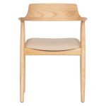 ΠΟΛΥΘΡΟΝΑ ΤΡΑΠΕΖΑΡΙΑΣ TARGA HM18336.11 RUBBERWOOD ΦΥΣΙΚΟ & PU ΕΚΡΟΥ 58x54x78Yεκ - Image 6