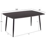 ΣΕΤ ΤΡΑΠΕΖΑΡΙΑΣ 5ΤΜΧ DETTON HM10940.01 ΚΕΡΑΜΙΚΟ TOP--ΥΦΑΣΜΑ ΓΚΡΙ & ΜΕΤΑΛ.ΠΟΔΙΑ ΜΑΥΡΑ - Image 2