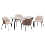 ΣΕΤ ΤΡΑΠΕΖΑΡΙΑΣ 5ΤΜΧ DETTON HM10951.02 ΚΕΡΑΜΙΚΟ TOP--ΥΦΑΣΜΑ ΜΠΕΖ/ΚΑΦΕ & ΜΕΤΑΛ.ΠΟΔΙΑ
