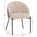 ΣΕΤ ΤΡΑΠΕΖΑΡΙΑΣ 5ΤΜΧ DETTON HM10951.02 ΚΕΡΑΜΙΚΟ TOP--ΥΦΑΣΜΑ ΜΠΕΖ/ΚΑΦΕ & ΜΕΤΑΛ.ΠΟΔΙΑ - Image 3