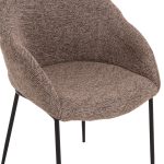 ΣΕΤ ΤΡΑΠΕΖΑΡΙΑΣ 7ΤΜΧ MANDY HM10957.03 MDF TOP--ΥΦΑΣΜΑ TAUPE & ΜΕΤΑΛ.ΠΟΔΙΑ - Image 6