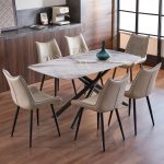 ΣΕΤ ΤΡΑΠΕΖΑΡΙΑΣ 7ΤΜΧ ISKA HM21363 ΚΕΡΑΜΙΚΟ TOP/ΜΕΤΑΛ. ΠΟΔΙΑ--PU ΜΠΕΖ/ΜΕΤΑΛ.ΠΟΔΙΑ - Image 2