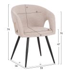 ΣΕΤ ΤΡΑΠΕΖΑΡΙΑΣ ΕΣ. ΧΩΡΟΥ 5ΤΜΧ CORNEL HM10954.02 ΛΕΥΚΟ ΜΑΡΜΑΡΟ TOP-ΜΠΕΖ ΥΦΑΣΜΑ - Image 3
