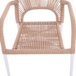 ΣΕΤ ΤΡΑΠΕΖΑΡΙΑΣ ΕΞ.ΧΩΡΟΥ 5ΤΜΧ SAHIRA HM10948.01 ΑΛΟΥΜΙΝΙΟ ΛΕΥΚΟ--P.E.ΣΧΟΙΝΙ ΜΠΕΖ - Image 5