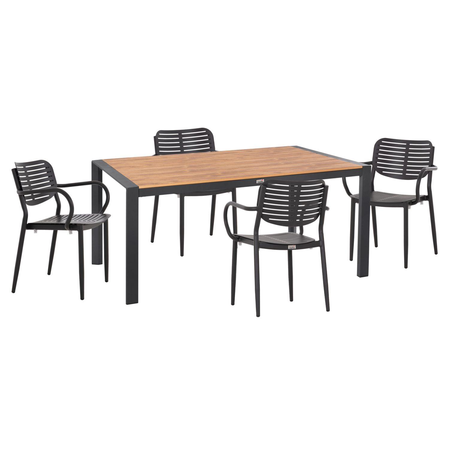set-trapezarias-exchoroy-5tmx-fb91099803 ΣΕΤ ΤΡΑΠΕΖΑΡΙΑΣ ΕΞ.ΧΩΡΟΥ 5ΤΜΧ HILLIARD HM10998.03 ΑΝΘΡΑΚΙ ΑΛΟΥΜΙΝΙΟ-POLYWOOD - Image 1