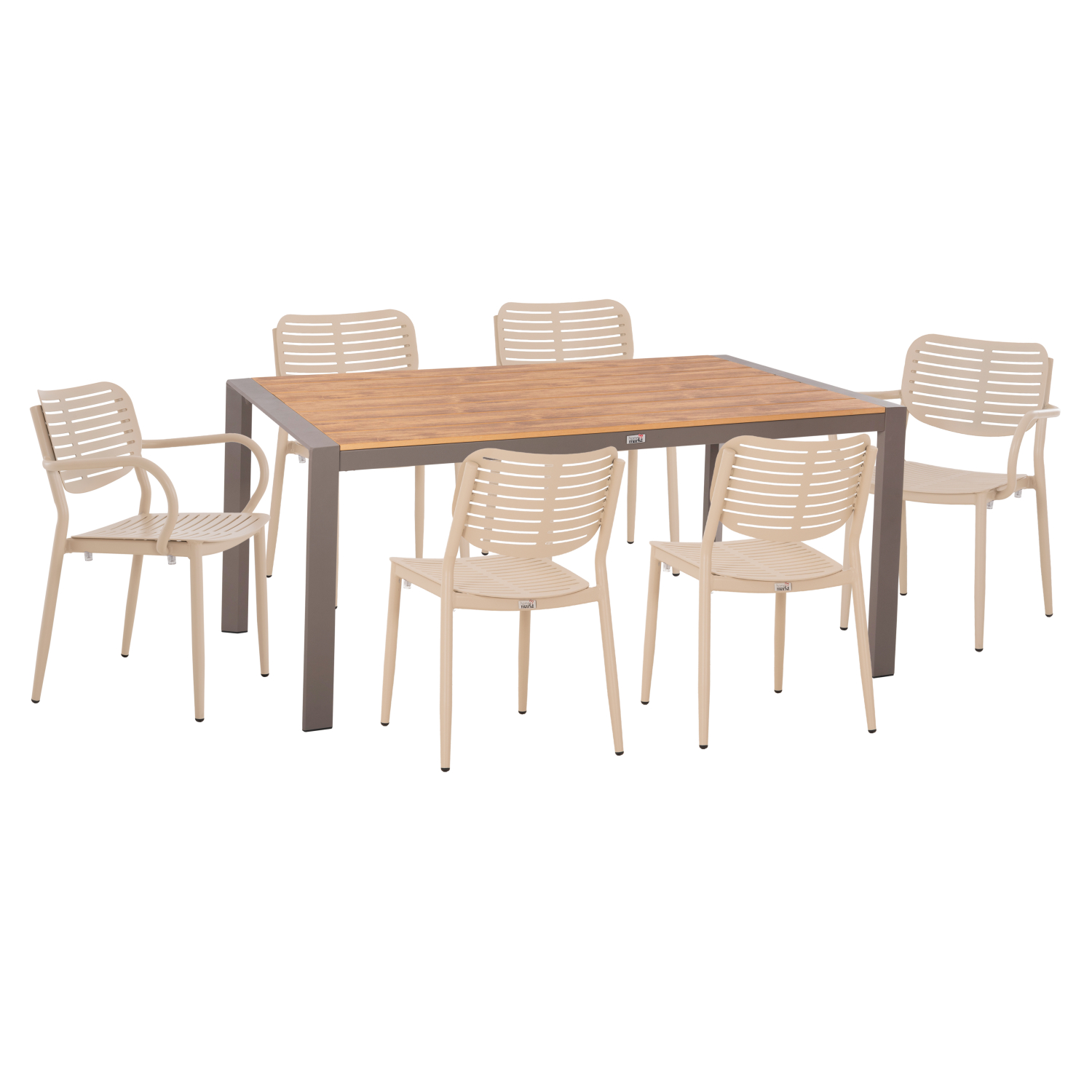 set-trapezarias-exchoroy-7tmch-fb9109990 ΣΕΤ ΤΡΑΠΕΖΑΡΙΑΣ ΕΞ.ΧΩΡΟΥ 7ΤΜΧ HILLIARD HM10999.04 ΣΑΜΠΑΝΙ ΑΛΟΥΜΙΝΙΟ-POLYWOOD - Image 1